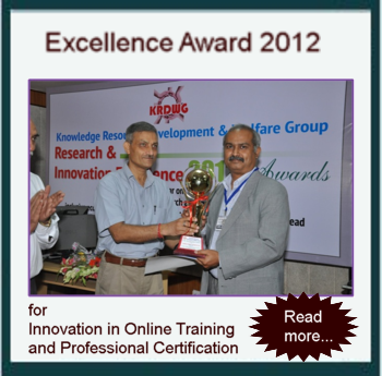 Excellence Award 2012 for Innovation in Online Training and Professional Certification